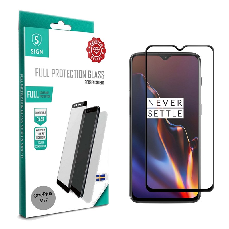 OnePlus 6T & 7 SiGN 3D Screen Protector Tempered Glass