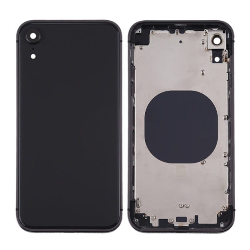 IPhone XR Complete Back Cover Glass with Frame - Black