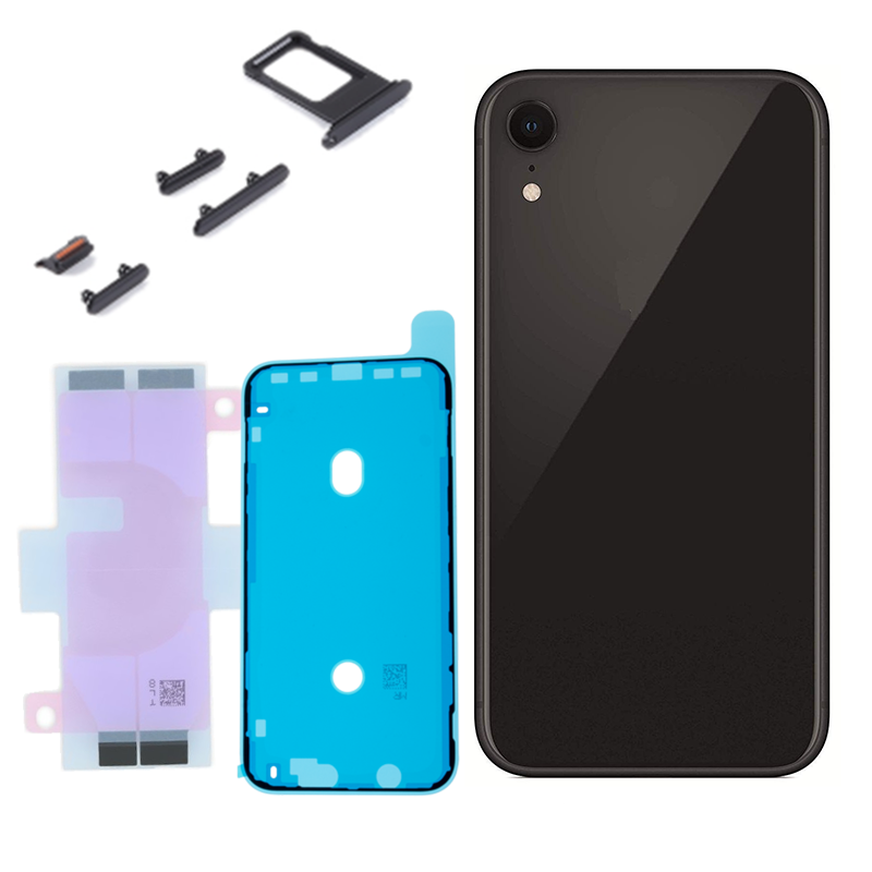 IPhone XR Complete Back Cover Glass with Frame - Black