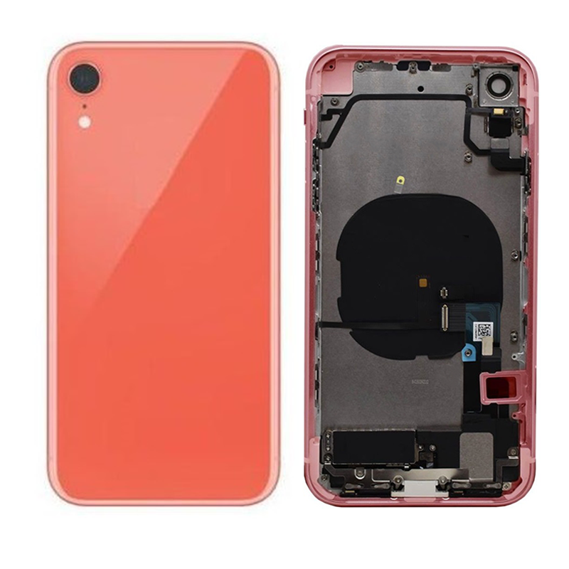 IPhone XR Complete Back Cover Glass with Frame - Coral