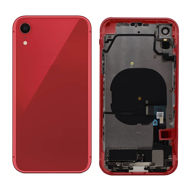 IPhone XR Complete Back Cover Glass with Frame - Red