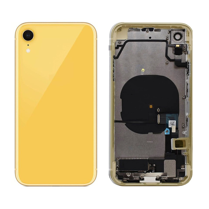 IPhone XR Complete Back Cover Glass with Frame - Yellow