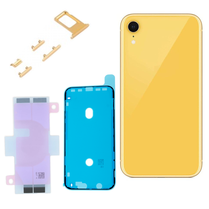 IPhone XR Complete Back Cover Glass with Frame - Yellow