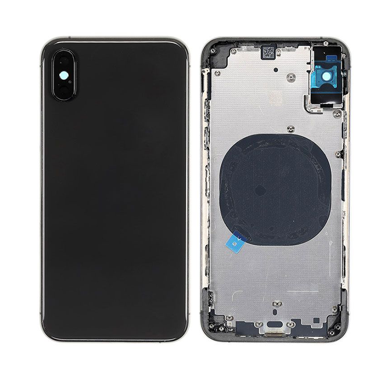 IPhone XS Complete Back Cover Glass with Frame - Black