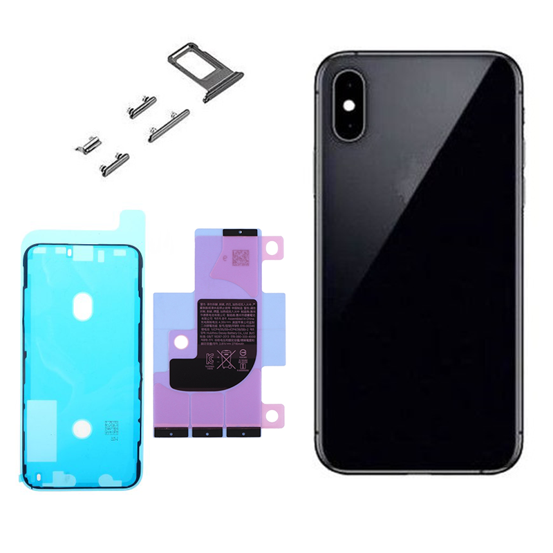 IPhone XS Complete Back Cover Glass with Frame - Black