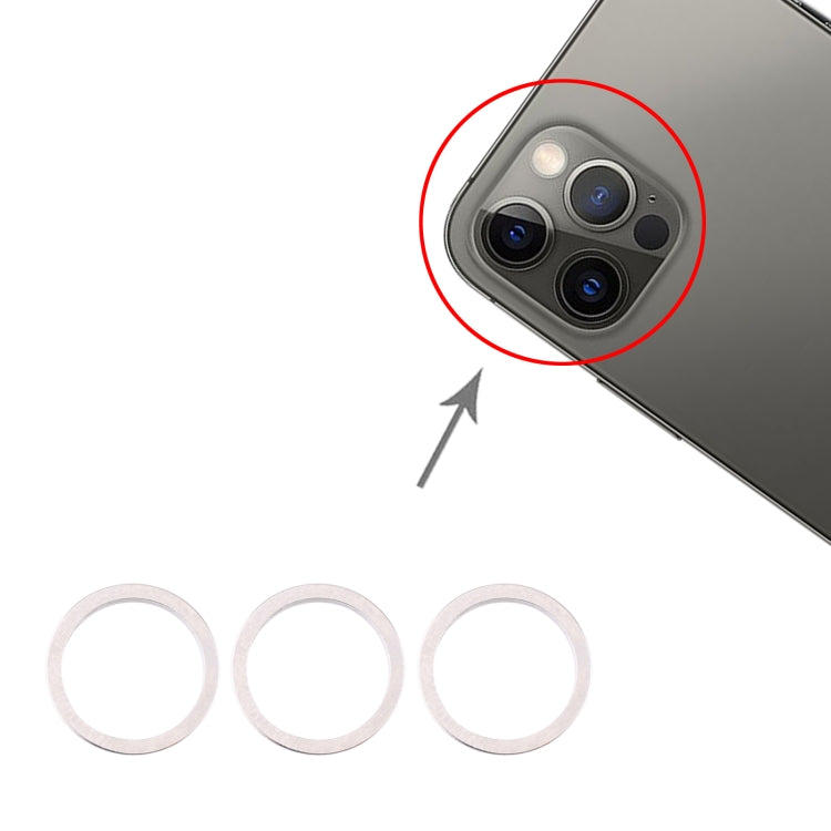 IPhone 12 Pro Max Metal Protector Hoop Ring for Camera (3 pcs) - Silver