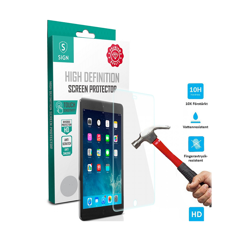 IPad Air/2 & 9.7 SiGN Screen Protector Tempered Glass